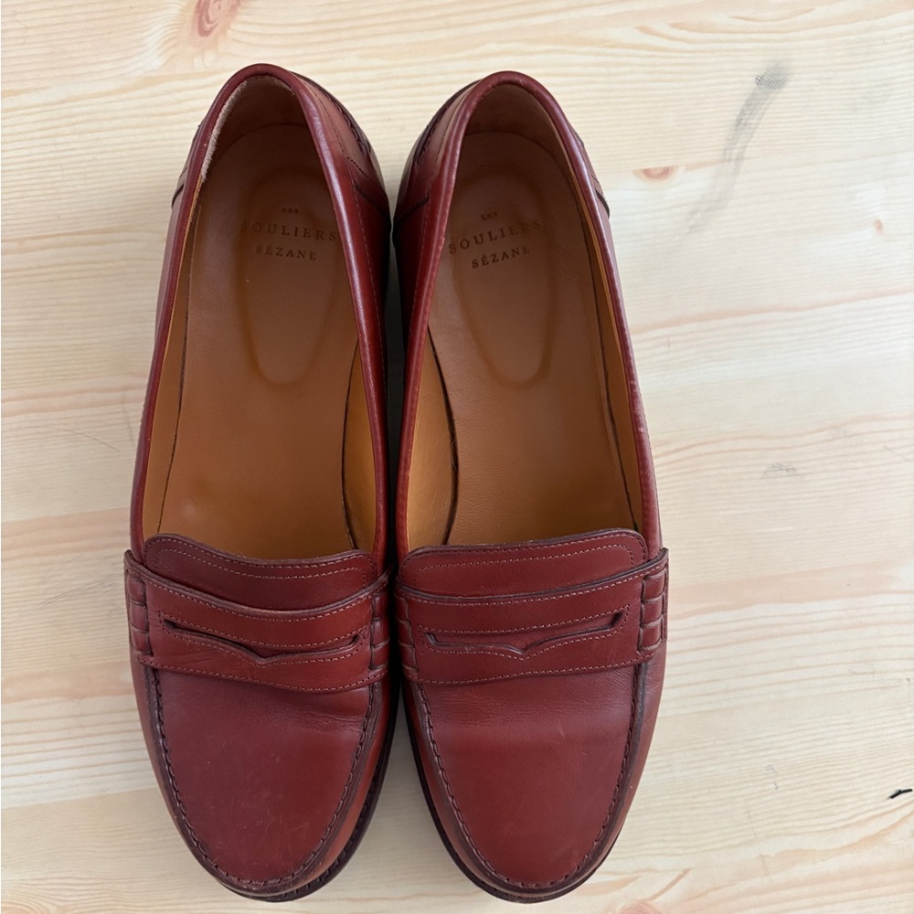 Sezane Women's Red Loafers